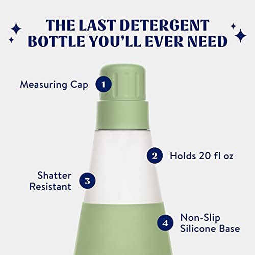 Cleancult Laundry Detergent Dispenser (20oz, 1 Pack) Refillable Glass