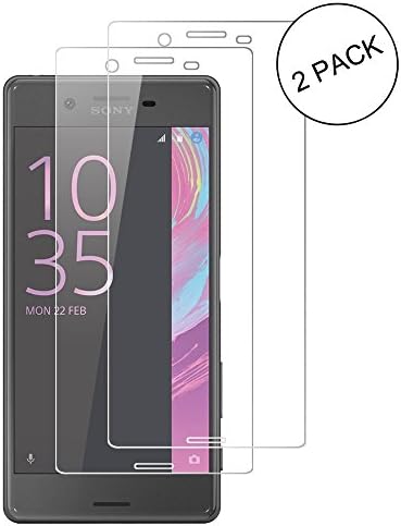 Sony Xperia X Performance Screen Protector, Jepop [2-Pack] 0.26MM 9H Hardness Tempered Glass Screen Protector, High Definition Scratch Resistant Anti-Fingerprint Screen Protector