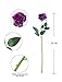 Veryhome Artificial Flowers Silk Roses Fake Bridal Wedding Bouquet for Home Garden Party Floral Decor 10 Pcs (Purple Straight stem)