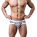 Voberry® Men's Sexy Stripe Boxer Briefs Cotton Underwear shorts Soft Underpants (XL, C)