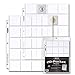 BCW Pro 20-Pocket Pages, Pocket Size: 2" x2", 20 Pages - Coin Collecting Supplies primary