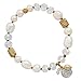 Silpada 'Down To Earth' 7.5 mm Freshwater Cultured Pearl & Rock Crystal Stretch Bracelet in Sterling Silver and Brass, 6.75