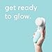 Vanity Planet Glowspin Spa Facial Brush Cleaning System - Gentle Exfoliator, Water-resistant - Suited for Sensitive Skin, Bombshell Blue