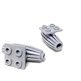 Lego Parts: Engine, Strakes, 2 x 2 Thin Top Plate (Pack of 2 - LBGray)