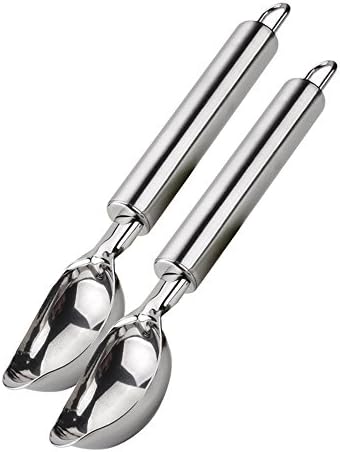 2 Pack Ice Cream Scoopn, Stainless steel, Dishwasher Safe, Silver