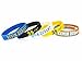 AMIC Silicone Wristband Bracelet --5PCS Assorted Color