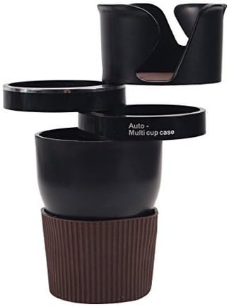 GEARANDO Adjustable Cup Holder Adapter Rotatable Convient Design Cup Expander(Black)