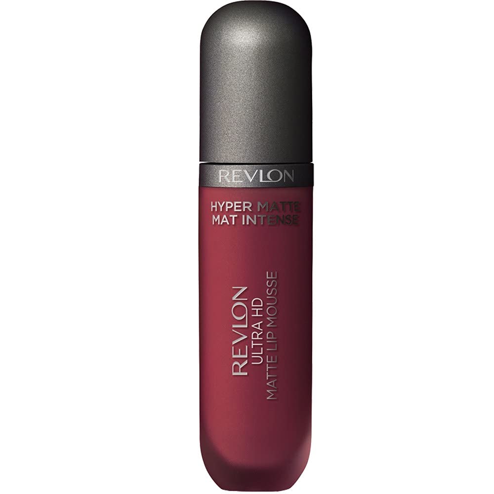 Revlon Ultra HD Lip Mousse Hyper Matte, Longwearing Creamy Liquid Lipstick in Red / Coral, Red Hot (815)