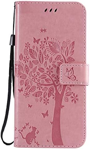 Thoankj Samsung Galaxy Note 10+ Plus Case Flip Shockproof PU Leather Wallet Case Cat & Tree with Stand Magnetic Folio Bumper Protective Phone Cover for Samsung Galaxy Note 10+ Plus Grey