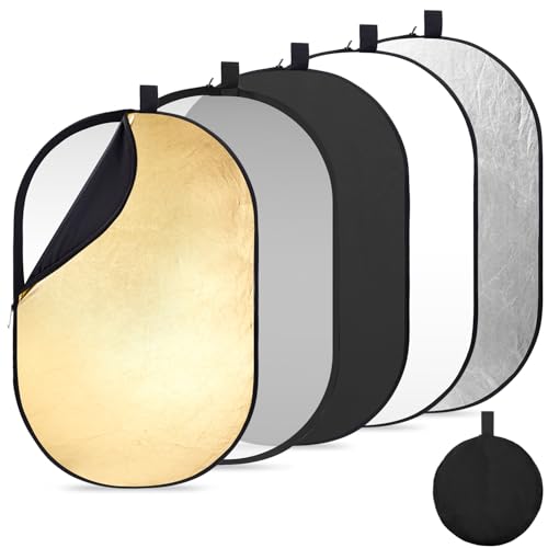 K&F CONCEPT 5 in1 Fotografie Licht Reflector 100x150cm mit Tragetasche