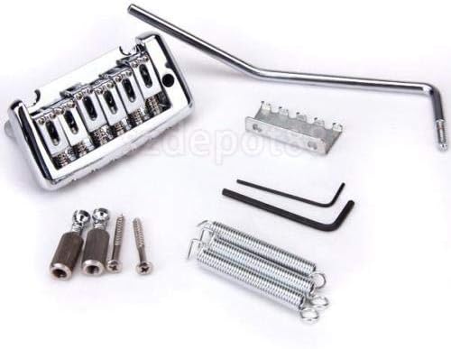 FidgetGear Chrome Plated Tremolo System Kit for Fender Stratocaster Strat Guitar Parts