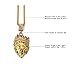 18k Gold Plated King Lion Pendant Necklace with 24