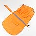 BINGPET BA1065 Adjustable Dog Raincoat Pet Puppy Lightweight Rain Jacket Poncho with Strip Reflective, Orange Small