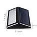 Solar Deck Lights Outdoor,LED Step Light Waterproof Landscape Lighting for Stairs,Step,Fence,Yard,Patio,Driveway,Pathway,Yard,Backyard and Garden (4 Pack, Black)