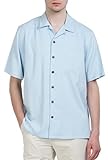 Sandals Cay Men's Small Checkered Pattern Silk Camp Shirt