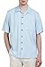 Sandals Cay Men's Small Checkered Pattern Silk Camp Shirt