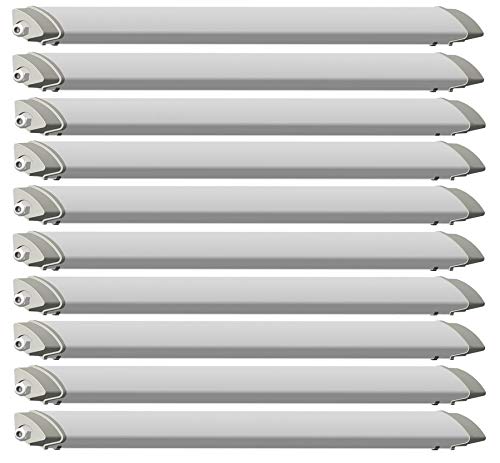 LumenTEC 10x G13 LED Wannenleuchte, LED WerkstattLeuchte, 18W 1500LM 60cm, IP65 LED Feuchtraumleuchte, Neutralweiss 170…