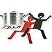 Fivebop Anti Heat Pressure Durable Small Iron Hotman Trivet Pot Holder (Red)