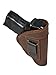 Barsony New Brown Leather IWB Holster + Magazine Pouch for Compact, Sub Compact 9mm 40 45