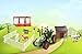 Farm Toy Farming Toy Fun Playset with Tractor, Farm Figure's, Cow, Horse, Tree, Road Signs, Milk Station, Barn, Wheel Barrow