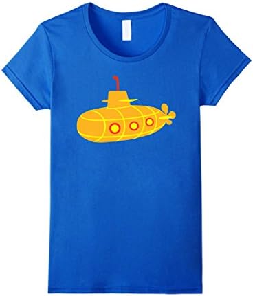 Womens Yellow submarine T-Shirt Medium Royal Blue