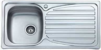 Arcook EV880B - Fregadero de cocina empotrable (1 seno con escurridero