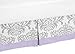 Lavender, Gray and White Damask Print Elizabeth Bed Skirt for Girl Toddler Bedding Sets