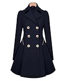 OUGES Women's Double-Breasted Long Thin Jacket Trench Coat（Size Update）