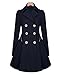 OUGES Women's Double-Breasted Thin Long Jacket Trench Coat