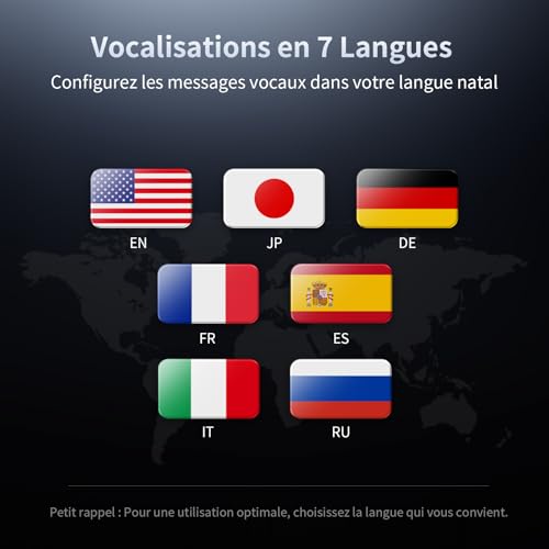 Fodsports FX8 Pro Casque Intercom Moto Bluetooth, Contrôle par Application, 7 Langues Vocales, Musique et Intercom Simultanés, Communication pour 10 Motards, Partage de Musique, Radio FM(1 Unité)