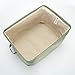 StorageWorks Storage Basket, Foldable Polyester Linen Cloth Bin Organizer, Olive, Large, 3-Pack
