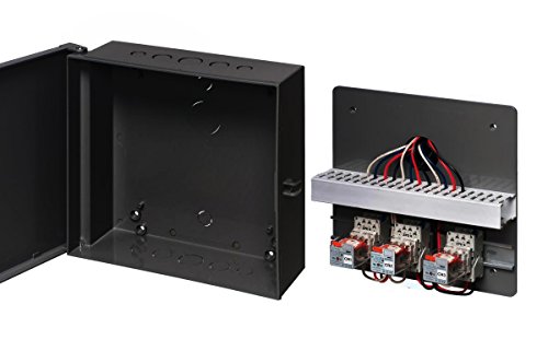 Arlington Industries EB1212BPBL-1 Electronic Equipment Enclosure Box with Backplate (Pack of 1), 12" x 12" x 4", Black