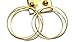 Clip-on Earrings Hoop Gold Earrings Double Hoop Clip Earrings 2.75 inch
