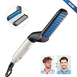 Electric Hair Comb, RIOFLY Quick Beard Hair Styler Comb, Electric Beard Straightener for Men, Multifunctional Hair Comb Curling Iron, Men's Professional Quick Hair Styler