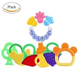Baby Teething Toys, Gel Teether Keys,Silicone baby teether for 3-12 months Infant, Phthalates and BPA Free-7 Pack(Teether)