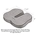 Naturalico 100% Memory Foam Portable Seat Cushion with Cooling Gel Pad for Coccyx Tailbone and Sciatica Back Pain