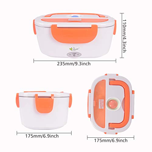 VOVOIR Electric Heating Lunch Box 110V/12V 2 in 1 Portable Food Warmer