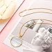 4 Pieces 5.5X Magnifying Glass Necklace Magnifier Necklace Pendant Optical Magnifier with Chain Necklace for Library, Reading, Zooming and Jewelry (Gold)