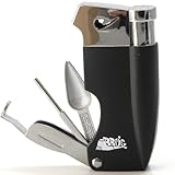 Tobacco Pipe Lighter & Czech Pipe Tool - All in One - 45 Angle Soft Flame