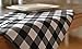 Aothpher Trellis Placemats Geometric Black & White Checked Square Table Place Mats Buffalo for Dining Table, 12x16 Inches, Double-Deck Set of 4