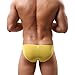 FEESHOW Men's Smooth Stretch Bikini Swimwear Underwear Swim Briefs (Yellow, XXL)