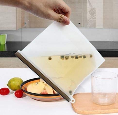 Reusable Silicone Food Storage Bags Set 4 Medium 3 Large | Sandwich, Sous Vide, Liquid, Snack, Lunch, Fruit | FDA, Keep Food Hot or Cold Airtight Zip