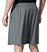 CLSL TM-MTP07-DGY_Large j-XL Tesla Men's Lightweight HyperDri Running Shorts With Pockets MTP07