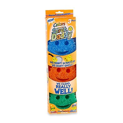 Scrub Daddy 3-Piece Color Sponges Set | Each sponge measures 3.75