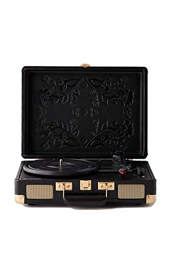 Crosley Cruiser Limited Edition Record Player – Exclusive Urban Outfitters Bluetooth 3 Speed Portable Suitcase Turntable (Black Floral Embossed)