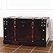 BLUECC Vintage Wood Treasure Chest Storage Trunk Brown 26