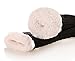 SDBING Women's Winter Super Soft Warm Cozy Fuzzy Fleece-Lined with Grippers Slipper Socks (Black)