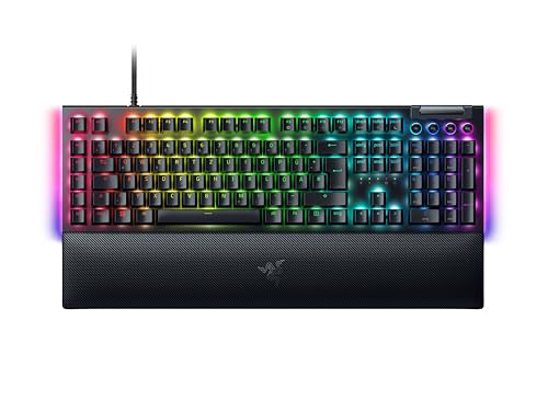 Razer BlackWidow V4 - Mechanische Gaming-Tastatur Chroma RGB (Mechanische Yellow Switches, 6 eigene Makro-Tasten, Doubleshot-ABS-Tastenkappen) QWERTZ