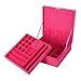 KLOUD City two-layer jewelry box organizer display storage case with lock-Hot Pink