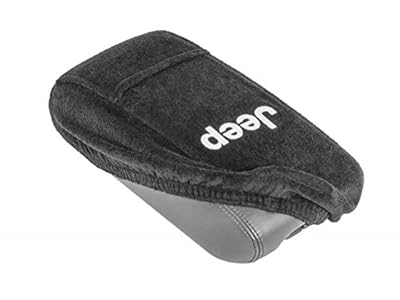 Seat Armour Officially Licensed Custom Fit Center Console Cover with Jeep Embroidered Logo for Select Jeep Grand Cherokee Models(2011-2016) - (Black)